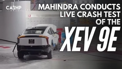 Mahindra Conducts A Live Crash Test Of The XEV 9e SUV!