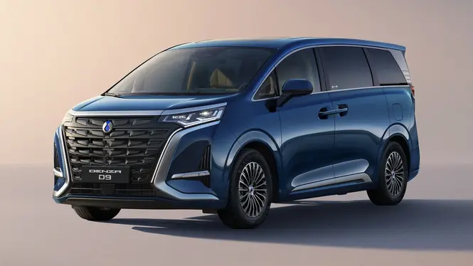 Denza D9 Exterior Front RIght Three Quarter View
