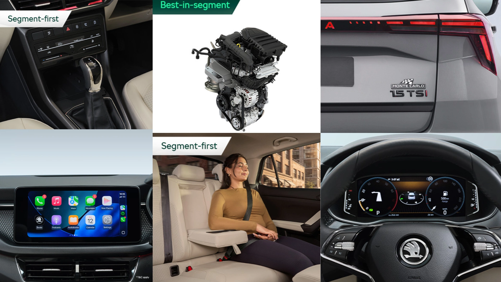 Skoda Kushaq Facelift Features collage