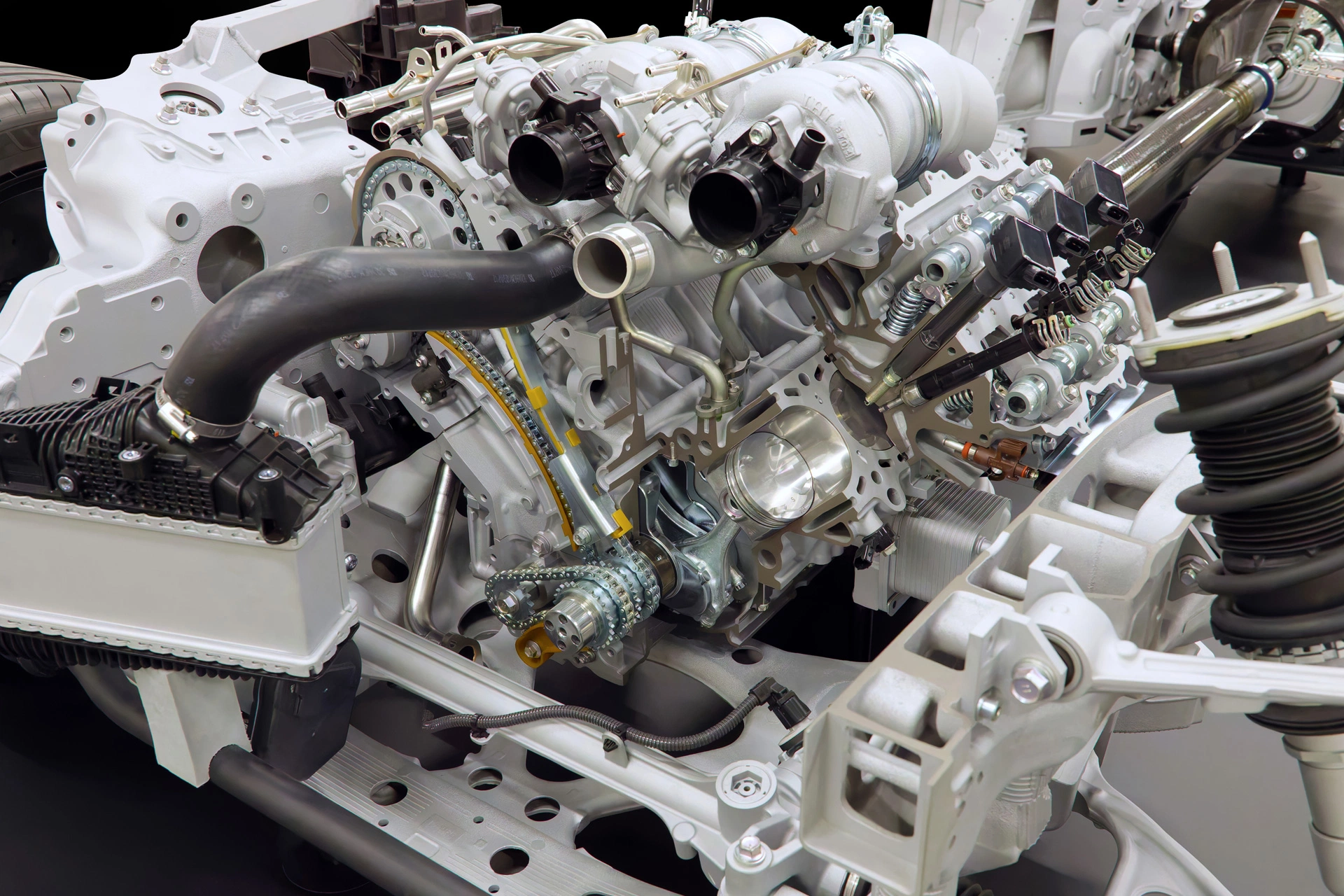 Toyota Gr GT engine bay exposed