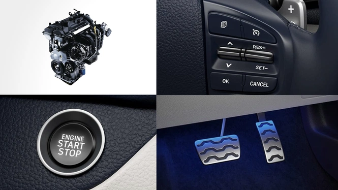 Hyundai Exter: 1.2 l Kappa Petrol Engine; Paddle shifters; Engine start stop; Metal pedals