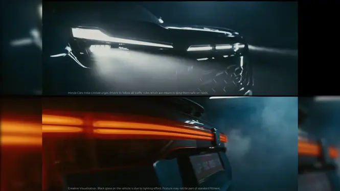 2026 Honda Elevate Facelift Exterior Front LED Headlamps And Rear LED Taillamp View