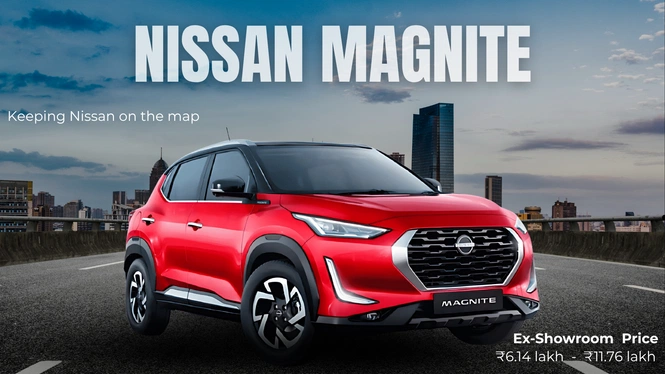 nissan magnite 2025 in red