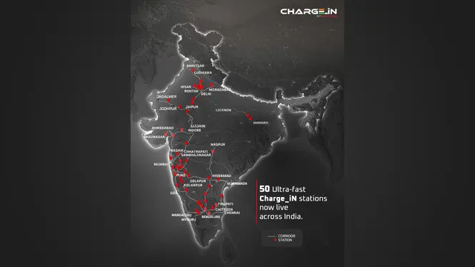 Mahindra Charge_iN 50 Ultra-fast stations across India