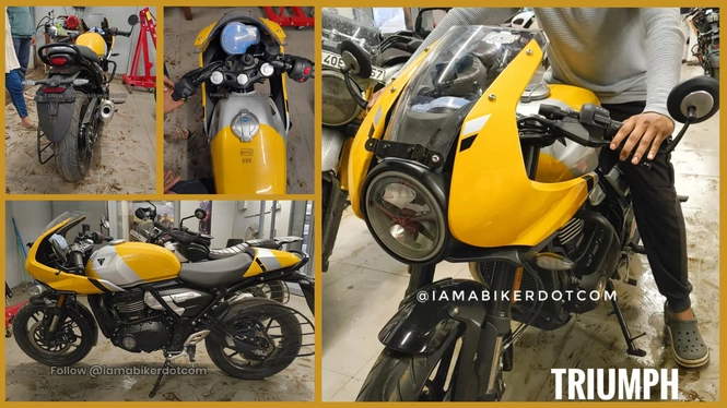Thruxton 400 in yellow