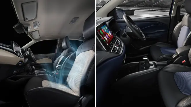 2026 Toyota Glanza Facelift and Maruti Suzuki Baleno Facelift Interior Cabin Side-by-side Views