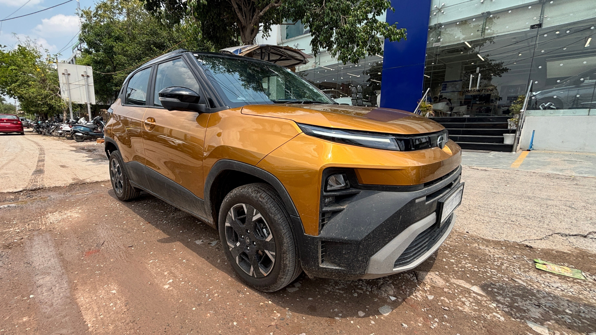 Tata Punch in golden yellow