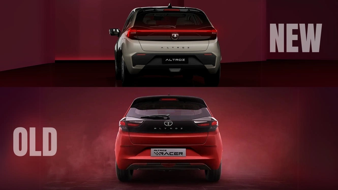 old vs new altroz rear