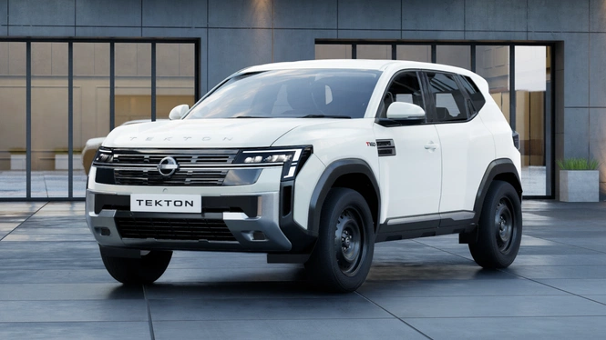 Nissan Tekton Visia+ Pearl White Exterior Front Side View