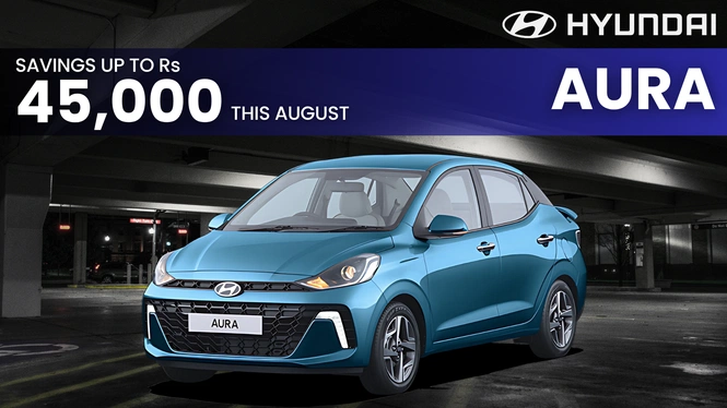 hyundai aura discounts in august 2025
