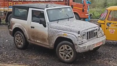 Mahindra Thar 3-Door Facelift Spied With a New 5-Slot Grille and Revised Front End Ahead of a Festive Season Launch