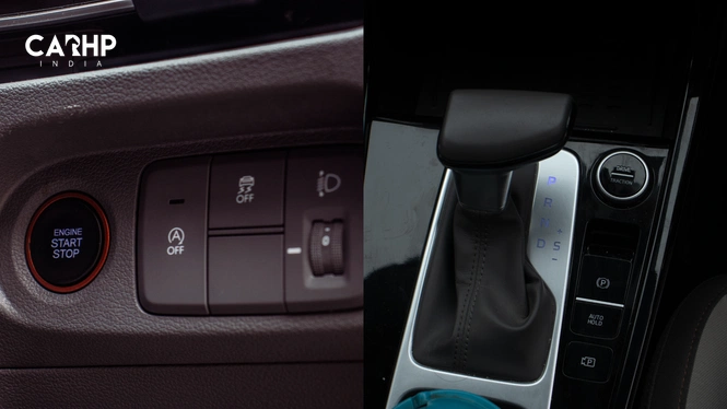 Hyundai Creta's Engine Start/Stop Button, Gear Shifter & Drive Modes View