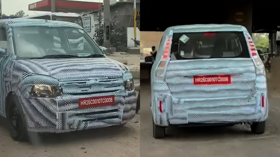 Maruti Wagon R Facelift Spied Testing With New Head and Tail Lights