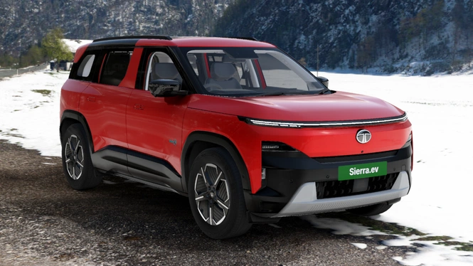 Tata Sierra EV Empowered Bengal Rouge