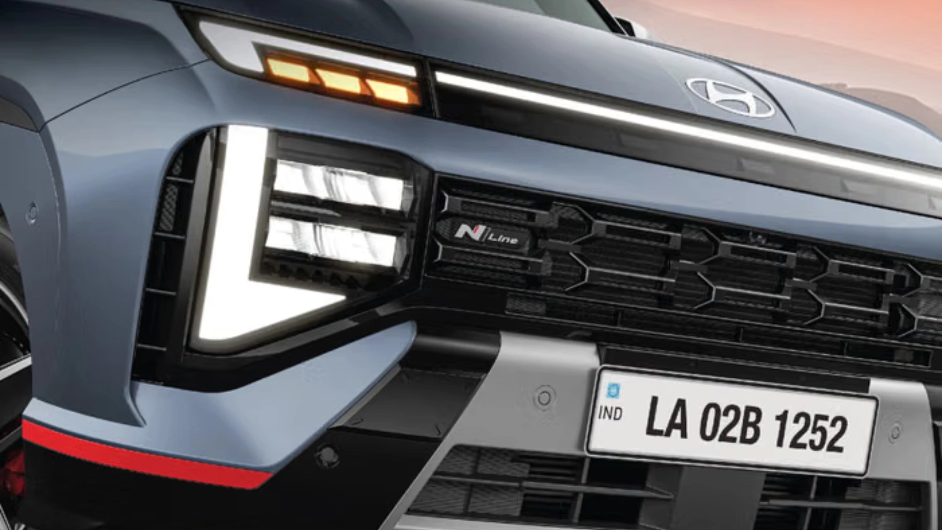 Hyundai Venue N-Line facelift front low grille