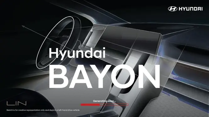 Hyundai BAYON Interior Dashboard Design Sketch